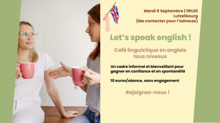 Café linguistique en anglais du 8 septembre 2026